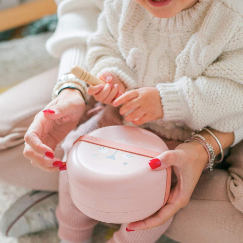 Set boluri pentru prânz Hygge Bentoo Pink 4 luni+ BebePrice.ro [2]