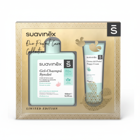 Set cadou îngrijire bebeluși Suavinex Duo Perfect Care Gold BebePrice.ro [4]