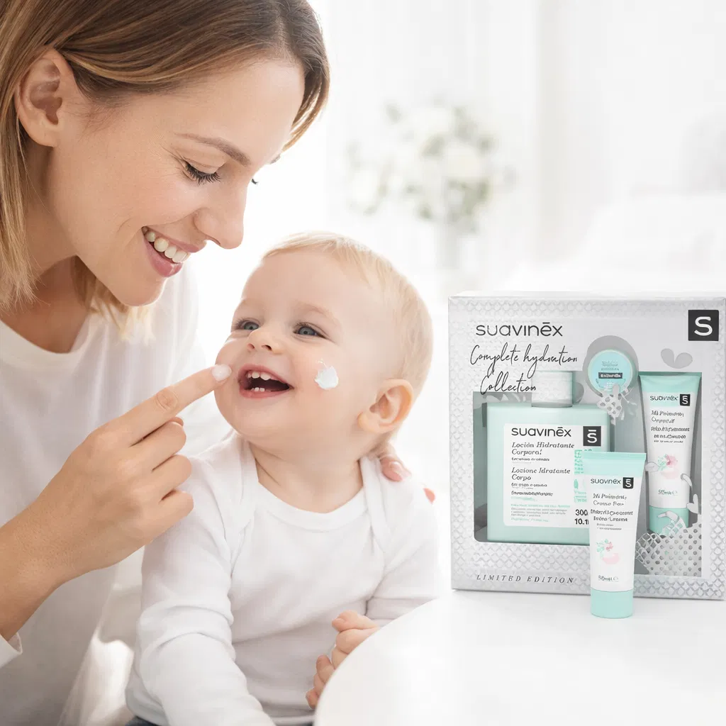 Seturi maternitate nou nascut - Set cadou îngrijire bebeluși Suavinex Hydration Care Silver BebePrice.ro