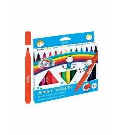 Set carioci lavabile, Fiorello, triunghiulare, 12 culori, BebePrice [1]