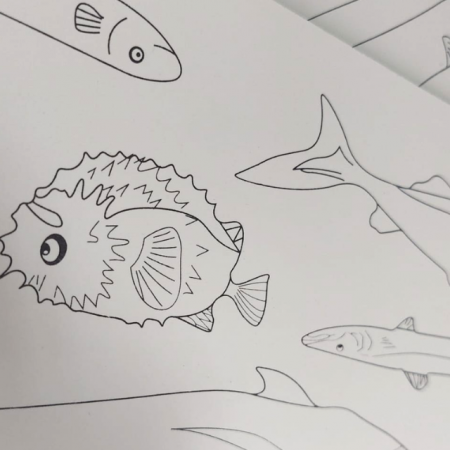 Set accesorii creatie,sablon, Sea World, BebePrice [2]