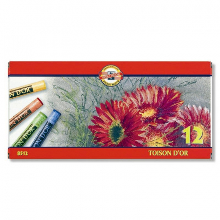 Jocuri Creative & Educative - Set creta uscata, pastel, rotunda, 12 culori, BebePrice