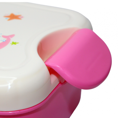 Set cutie alimente cu lingura, dreptunghiular, Pink, BebePrice [5]