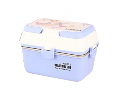 Caserola termica, 3 compartimente, Blue, BebePrice [0]