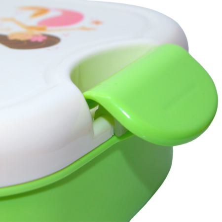 Set cutie alimente cu lingura, patrat, Green, BebePrice [5]