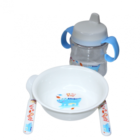 Set diversificare 4 in1, fara BPA, Cute Duck, Blue, BebePrice [2]