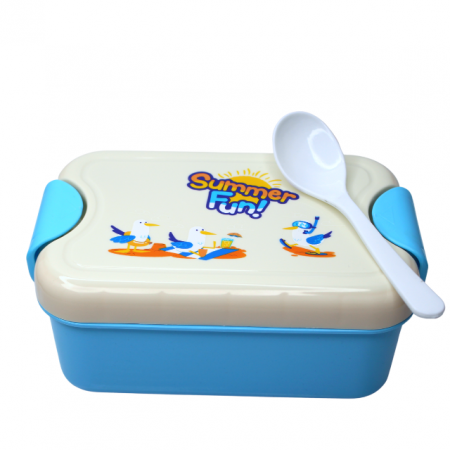 Set cutie alimente cu lingura, dreptunghiular, Blue, BebePrice [0]