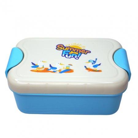 Set cutie alimente cu lingura, dreptunghiular, Blue, BebePrice [1]