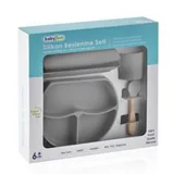 Set diversificare 4 piese din silicon BabyJem Grey BebePrice.ro [3]