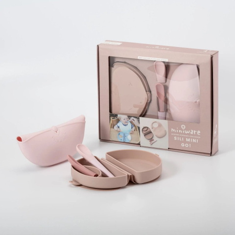 Set diversificare Sili Mini Go 3 piese Pink Antioxidant BebePrice.ro [1]