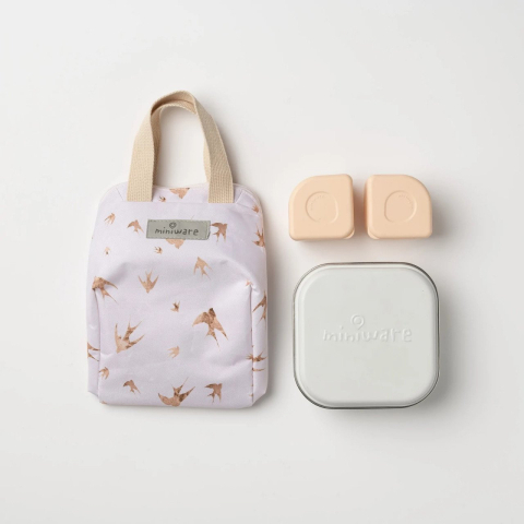 Set geantă termoizolantă Mealtote cu Grow Bento 4 piese Golden Swallow BebePrice.ro [2]