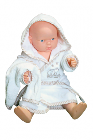 Set halat baie pentru bebe, 3 piese, Royal, 0-2 ani, Light-Brown, BebePrice [0]