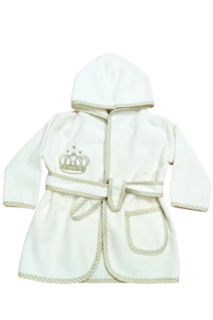 Set halat baie pentru bebe, 3 piese, Royal, 0-2 ani, Light-Brown, BebePrice [4]