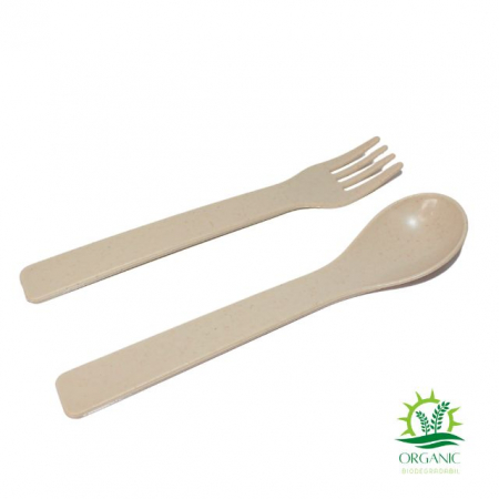 Set hranire bebe, rotund, din material organic, Puppy, Light Brown - 3 piese [2]