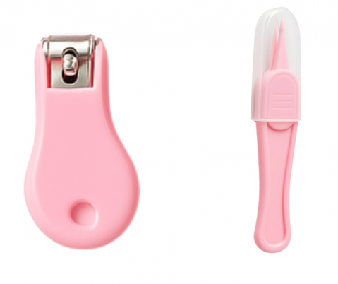 Set ingrijire bebelus, fara BPA, 7 piese, Pink , BebePrice [2]