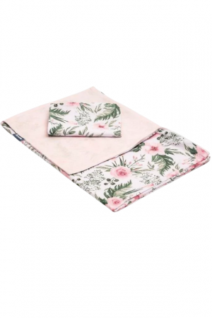Set lenjerie pat, 2 piese, Bumbac, 100x135 cm, Roses, BebePrice [4]