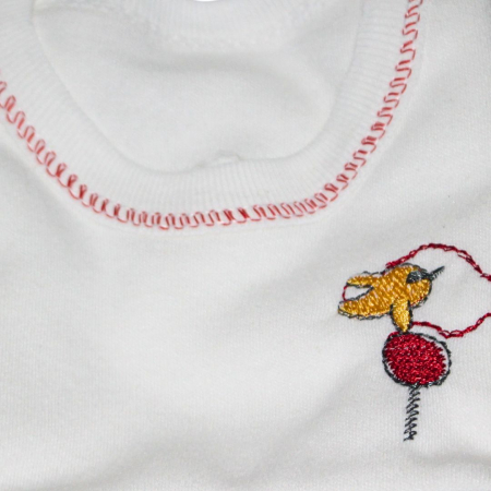 Set maternitate bumbac antialergic, nou-nascut (0-3 luni), Bear, white-red - 11 piese,BebePrice [4]