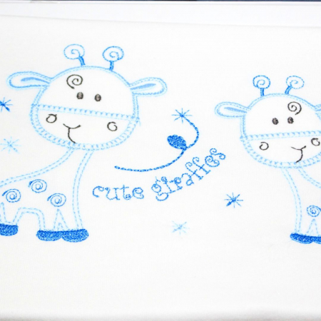 Set maternitate bumbac antialergic, nou-nascut, Giraffe, Blue- 10 piese,BebePrice [1]