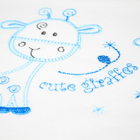 Set maternitate bumbac antialergic, nou-nascut, Giraffe, Blue- 10 piese,BebePrice [2]