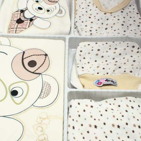 SSet maternitate bumbac antialergic nou-nascut (0-4 luni), Ahmetcan Bebe, Bear, Light Beige - 10 piese [2]