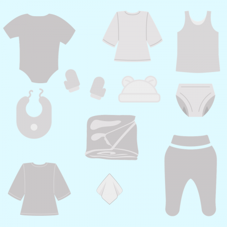 Set maternitate bumbac antialergic, nou-nascut, Rabbits, Lavender- 11 piese [6]