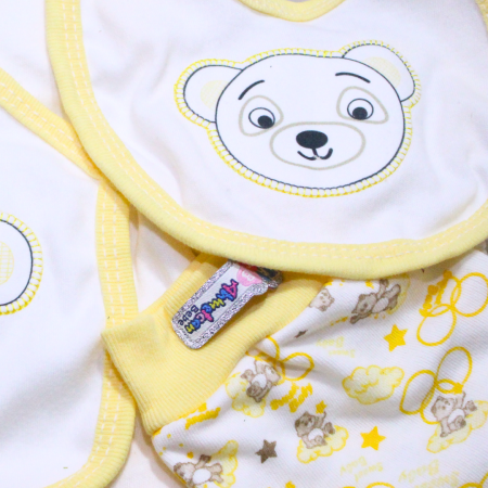Set maternitate bumbac, nou-nascut, Bear, Yellow - 5 piese [3]
