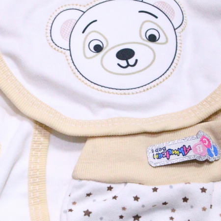 Set maternitate bumbac, nou-nascut, Bear, Light Beige- 5 piese [3]