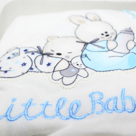 Set maternitate bumbac antialergic, nou-nascut, Little Baby, Blue - 11 piese [3]