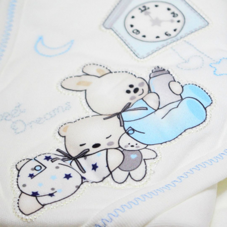 Set maternitate bumbac antialergic, nou-nascut, Little Baby, Blue - 11 piese [1]