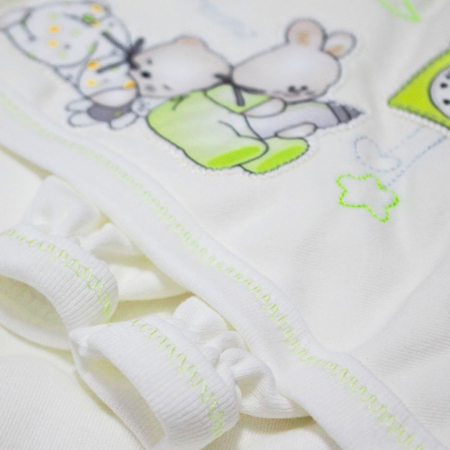 Set maternitate bumbac antialergic, nou-nascut, Little Baby, Pear - 11 piese [4]