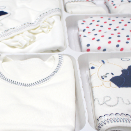 Set maternitate bumbac antialergic, nou-nascut, Rabbits, Navy- 11 piese [4]