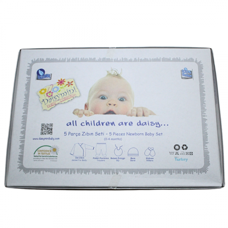 Set maternitate bumbac, nou-nascut, Sleeping bear, Blue - 5 piese, BebePrice [3]