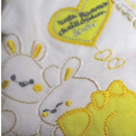 Set maternitate bumbac nou-nascut, Rabbits, Yellow - 5 piese [3]