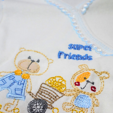 Set maternitate bumbac nou-nascut (0-3 luni), Daisymini, Super Friends, Red - 5 piese [1]