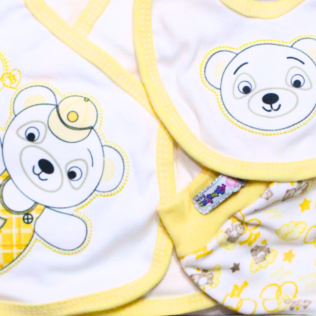 Set maternitate bumbac, nou-nascut, Bear, Yellow - 5 piese [1]