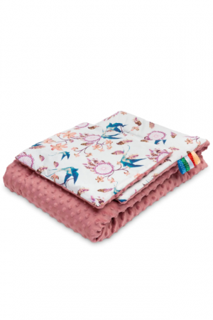 Set pilota groasa cu perna din bumbac, 75x100 cm, Purple, BebePrice [0]