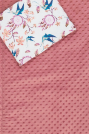 Set pilota groasa cu perna din bumbac, 75x100 cm, Purple, BebePrice [1]