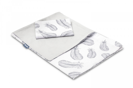 Set lenjerie pat, 2 piese, Bumbac, 100x135 cm, Feathers, BebePrice [2]