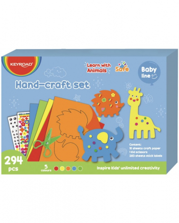 Set creativ, Learn with animals, 296 piese, BebePrice [0]