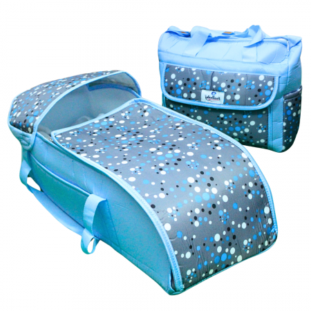 Set port bebe si geanta de maternitate, Bubbles, Turquoise, BebePrice [0]