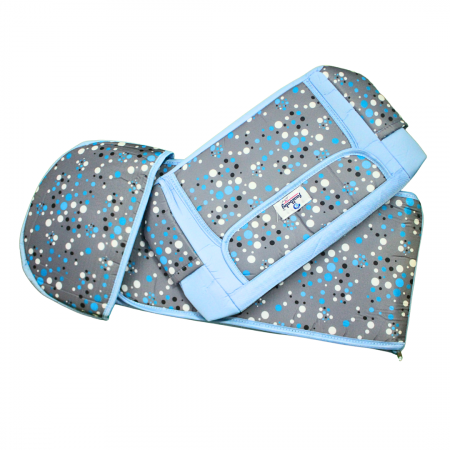 Set port bebe si geanta de maternitate, Bubbles, Turquoise, BebePrice [3]