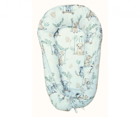 Baby Nest Premium, bumac, umplutura cu fibre din silicon, Jungle, BebePrice [1]
