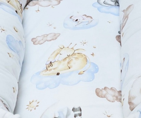 Baby Nest Premium, bumac, umplutura cu fibre din silicon, Animals, BebePrice [2]