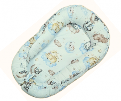 Baby Nest Premium, bumac, umplutura cu fibre din silicon, Animals, BebePrice [0]