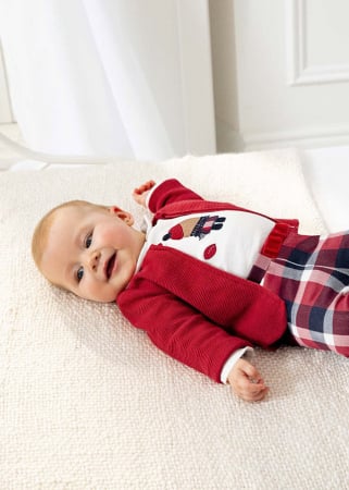 bebeprice Set Mayoral 3 piese ECOFRIENDS carouri red [0]