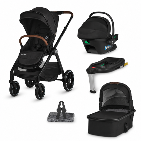 Carucioare multifunctionale 3 in 1 - BBP-32406236008036450B2 Sistem modular 4 in 1 Aspen Jet Black cu Scoica auto i Size Knox Black si Baza ISOFIX i Size Knox sistem i-Size si fixare ISOFIX BebePrice.ro