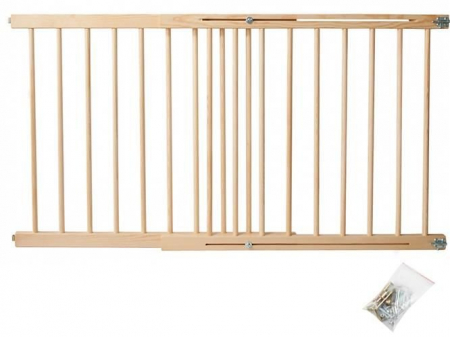 Poarta de siguranta extensibila, lemn, 72-122 cm, BebePrice [1]