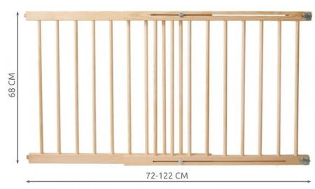 Poarta de siguranta extensibila, lemn, 72-122 cm, BebePrice [7]