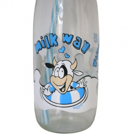 Sticla cu pai si capac, Cow, Blue, 500 ml [4]