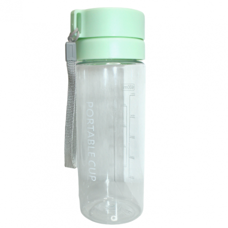 Alimentatie bebe & Accesorii hranire - Sticla de apa cu sita, din plastic, Portable Cup, Turcoaz, 600 ml
